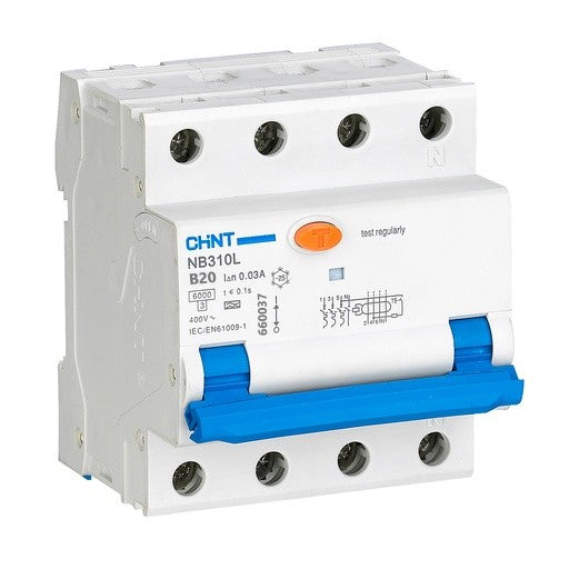 Chint B16A 30mA type A 3-fase (3P+N)
